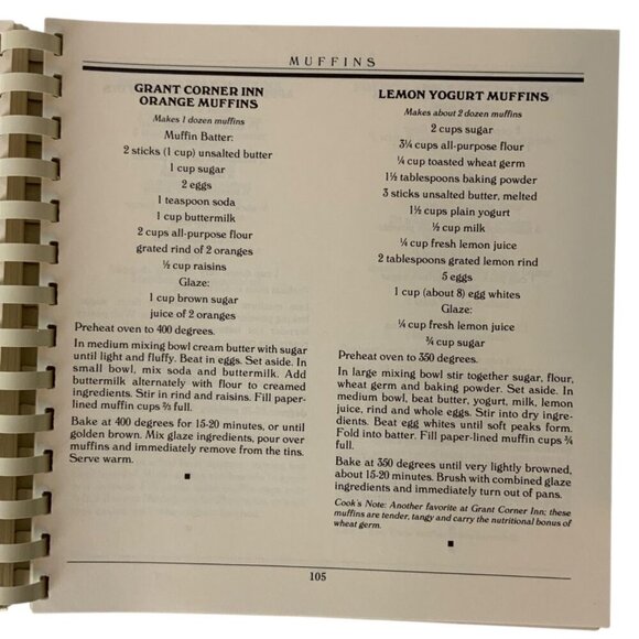 Grant Corner Inn Breakfast & Brunch Cookbook By Louise Stewart 1986 Spiral Bound - Picture 11 of 14